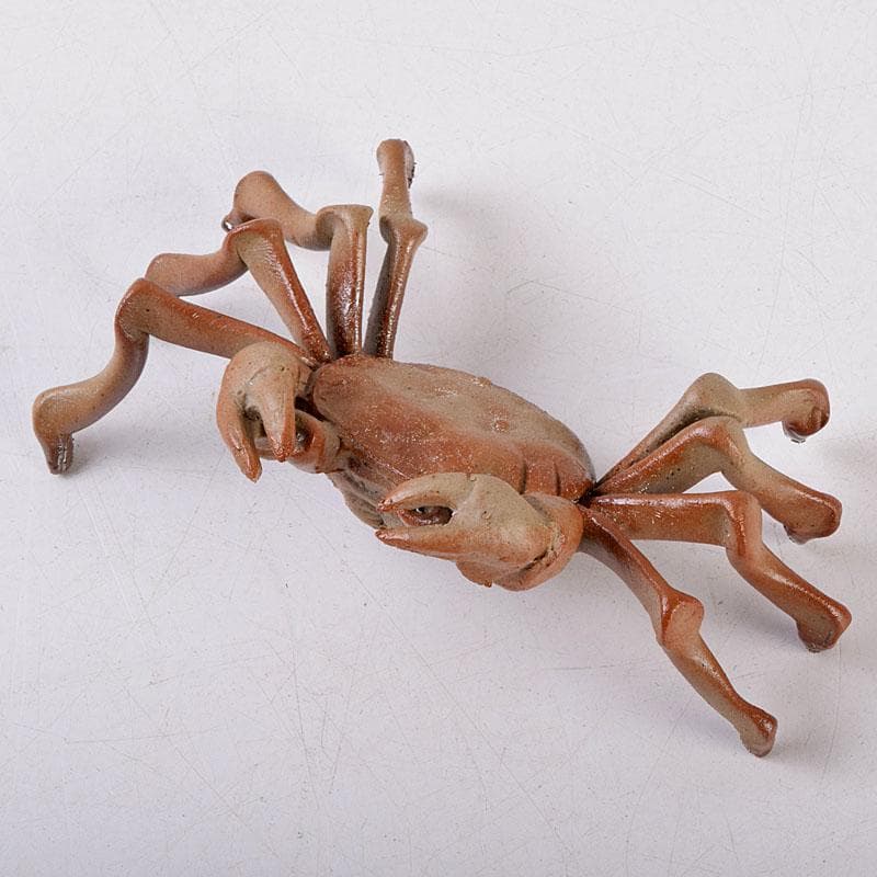 能登七尾 城山焼 國下三郎作 蟹 箱付 Z 8537