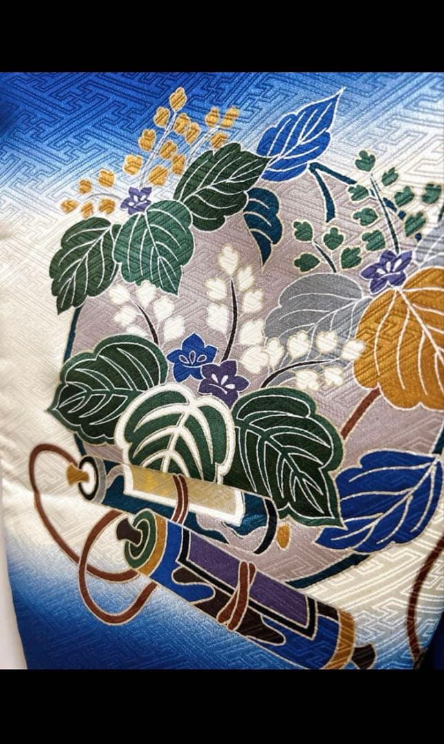 七五三着物♢5歳　男の子　セット　一式　大漁船　青　紺色