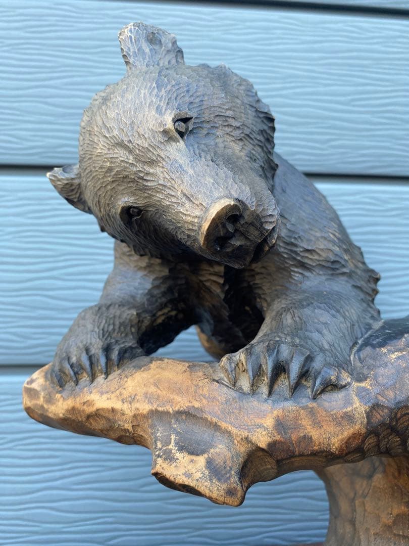 木彫りの熊 ② みきおさんのクマ 伊藤幹男 木彫り 熊 伊藤幹男 表情