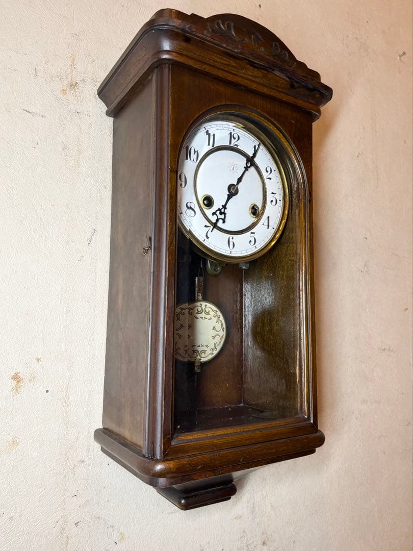 ユンハンス　柱時計　古時計　振り子　ゼンマイ　アンティーク　レトロ　精工舎