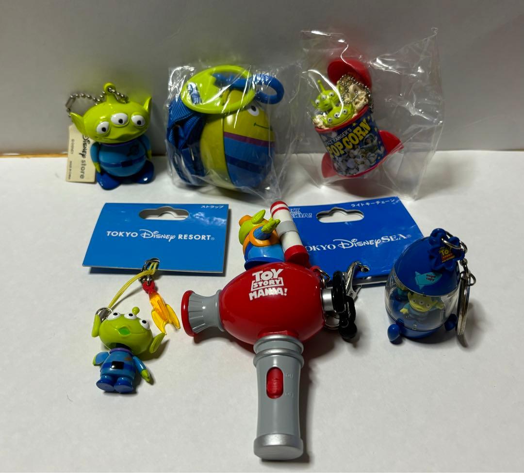 ディズニー リトルグリーンメン ストラップ キーホルダー セット