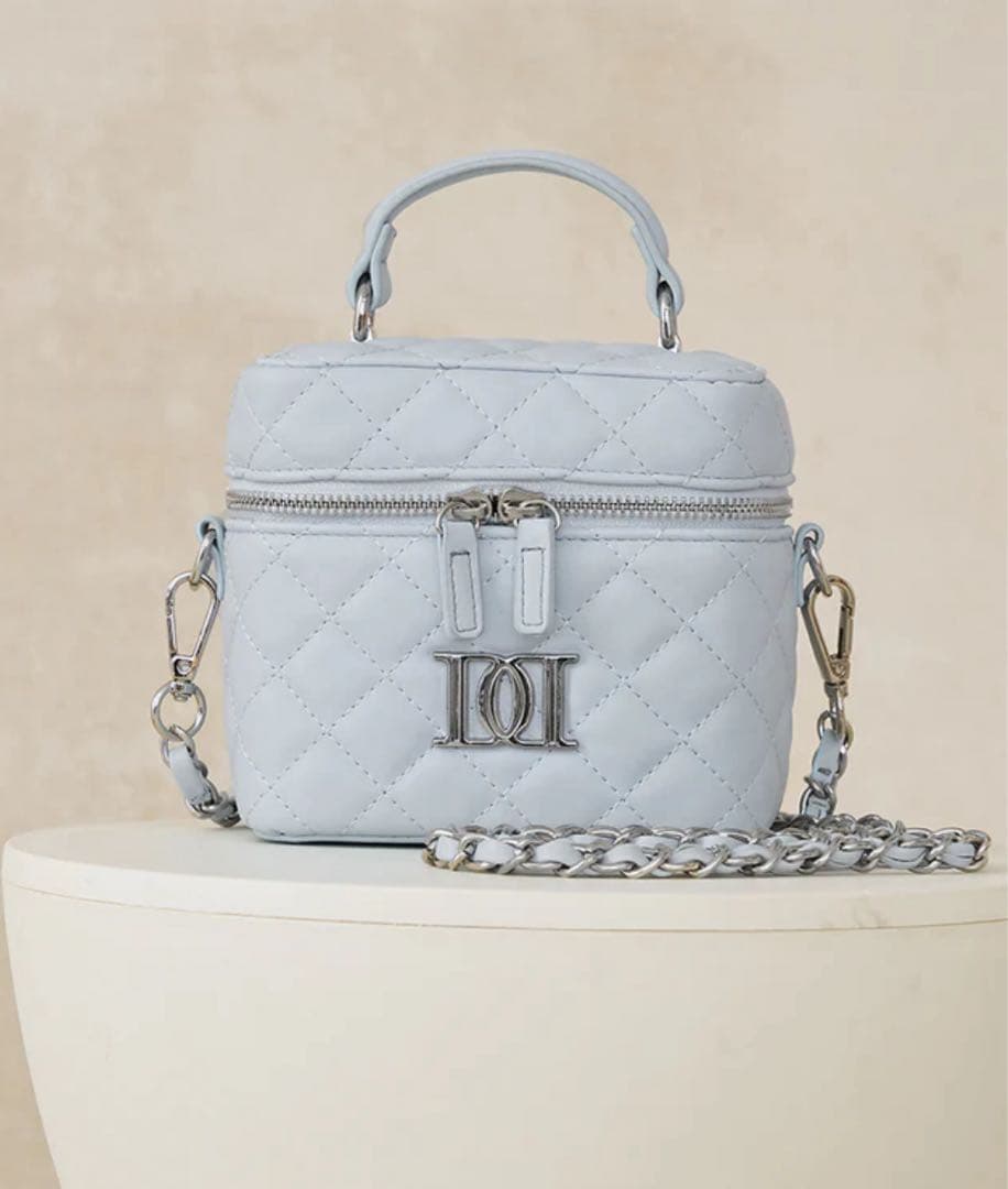 Darich キルティングビジュースクエアミニバッグ SAX サックス ブルー