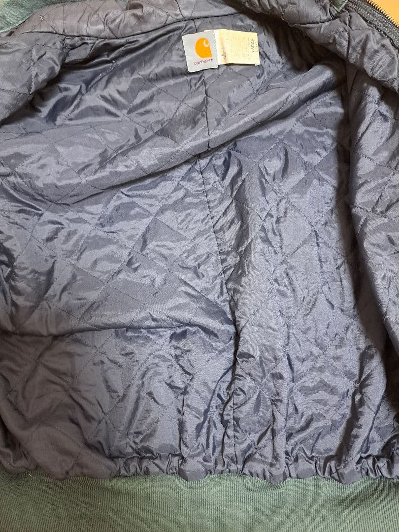 90s モスグリーン　Carhartt アクティブジャケット L　星タグ　USA
