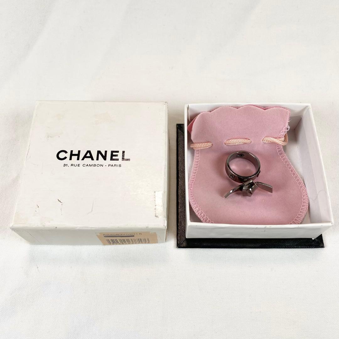 【美品✨鑑定済✨】 CHANEL リボン リング 指輪 ココマーク 13.5号
