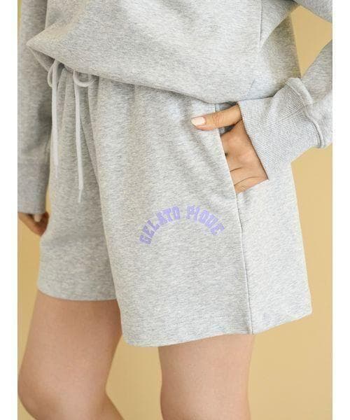 ジェラートピケ スポーティーベア裏毛プルオーバー＆裏毛ショートパンツセット