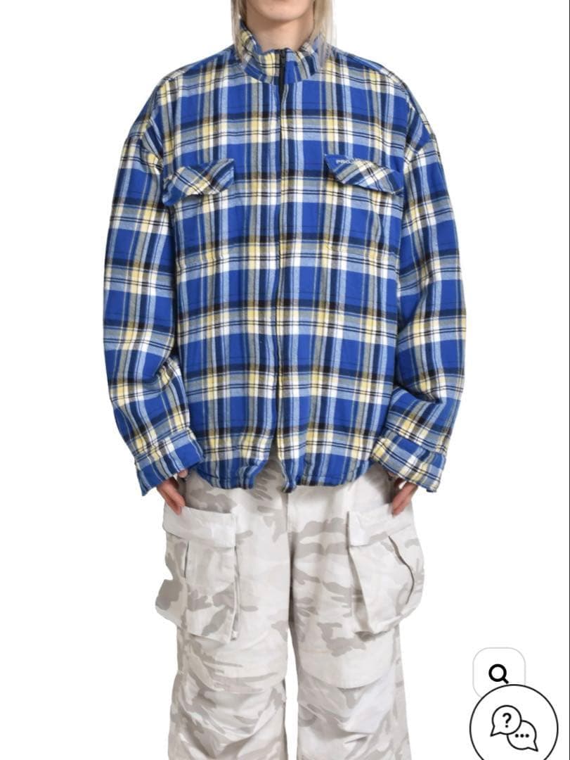 ジャケット・アウター project/gr PADDED CHECK SHIRTS JACKET