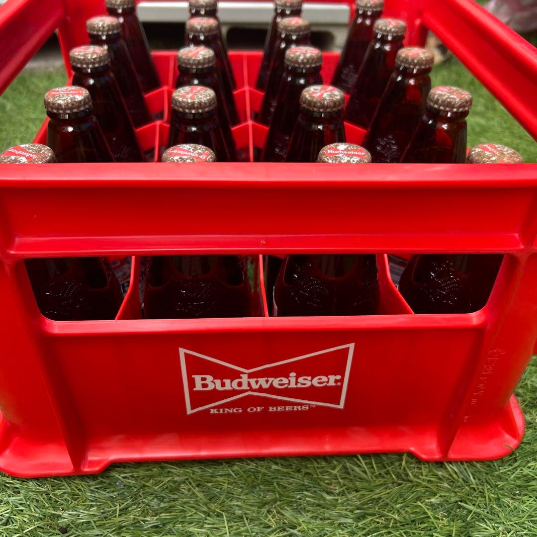 30年以上前の瓶ビール Budweiser ケース 20本セット 古酒 希少30年以上