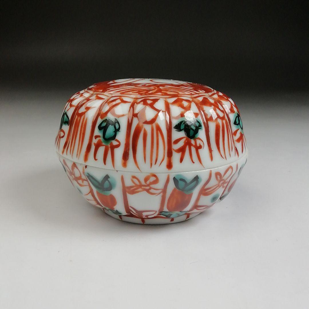 T933 香合 『赤絵 菊兎』『高野昭阿弥 造』 共箱 茶道具 2026年