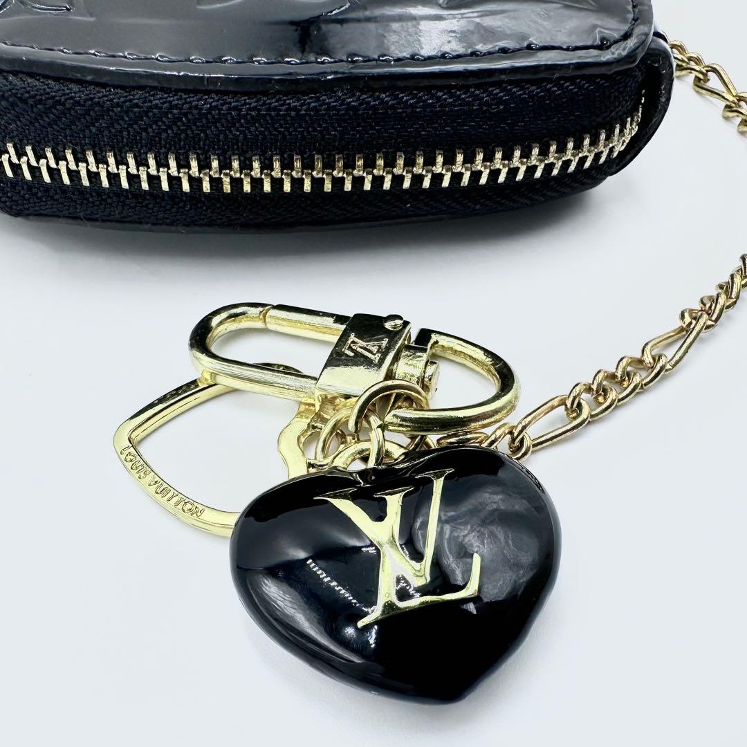 ルイヴィトン ヴェルニ ハート ポルトモネクール 小銭入れ ケース 黒
