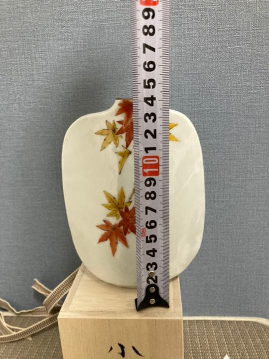 山田義明　九谷焼　小壺　共箱　一輪挿し