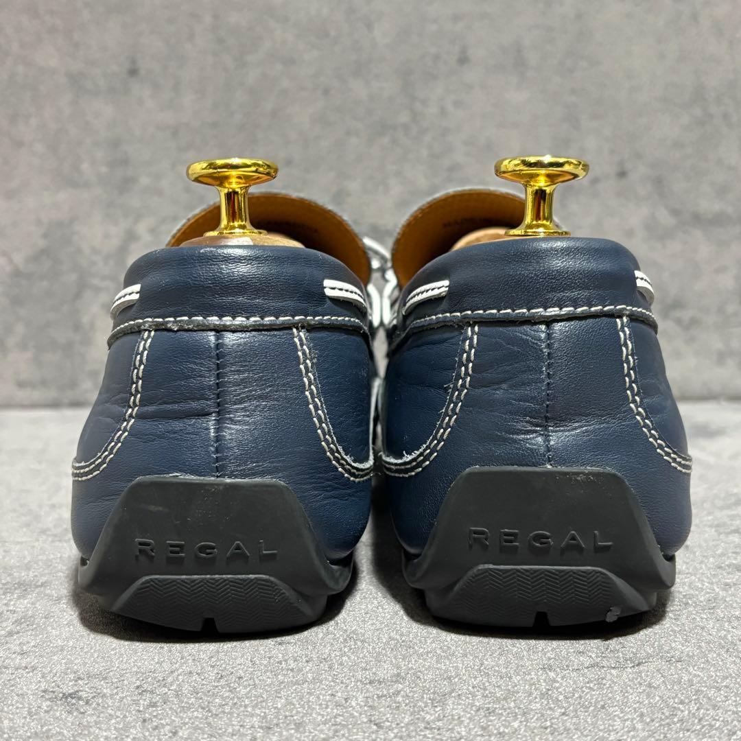 未使用級　リーガル　ドライビングシューズ　ローファー　スリッポン　青　2177
