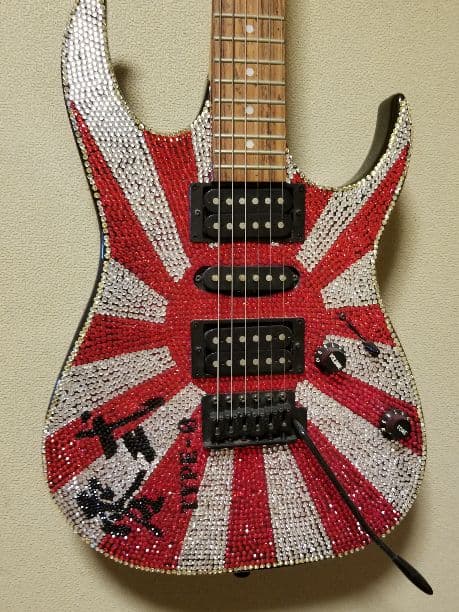Ibanez GRX 日章旗 零式改　スワロフスキーギター