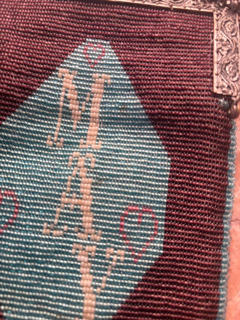 vintage ビーズ　ハンドバッグ