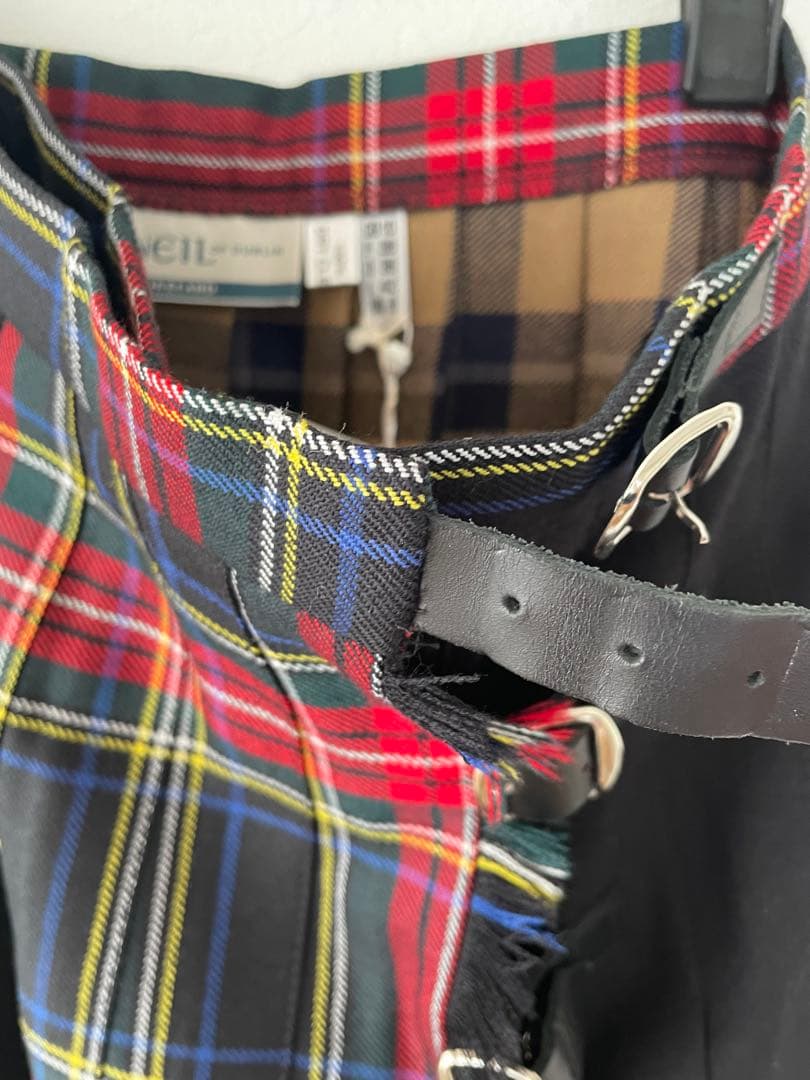 O′NEIL of DUBLIN チェックプリーツスカート ミディ丈