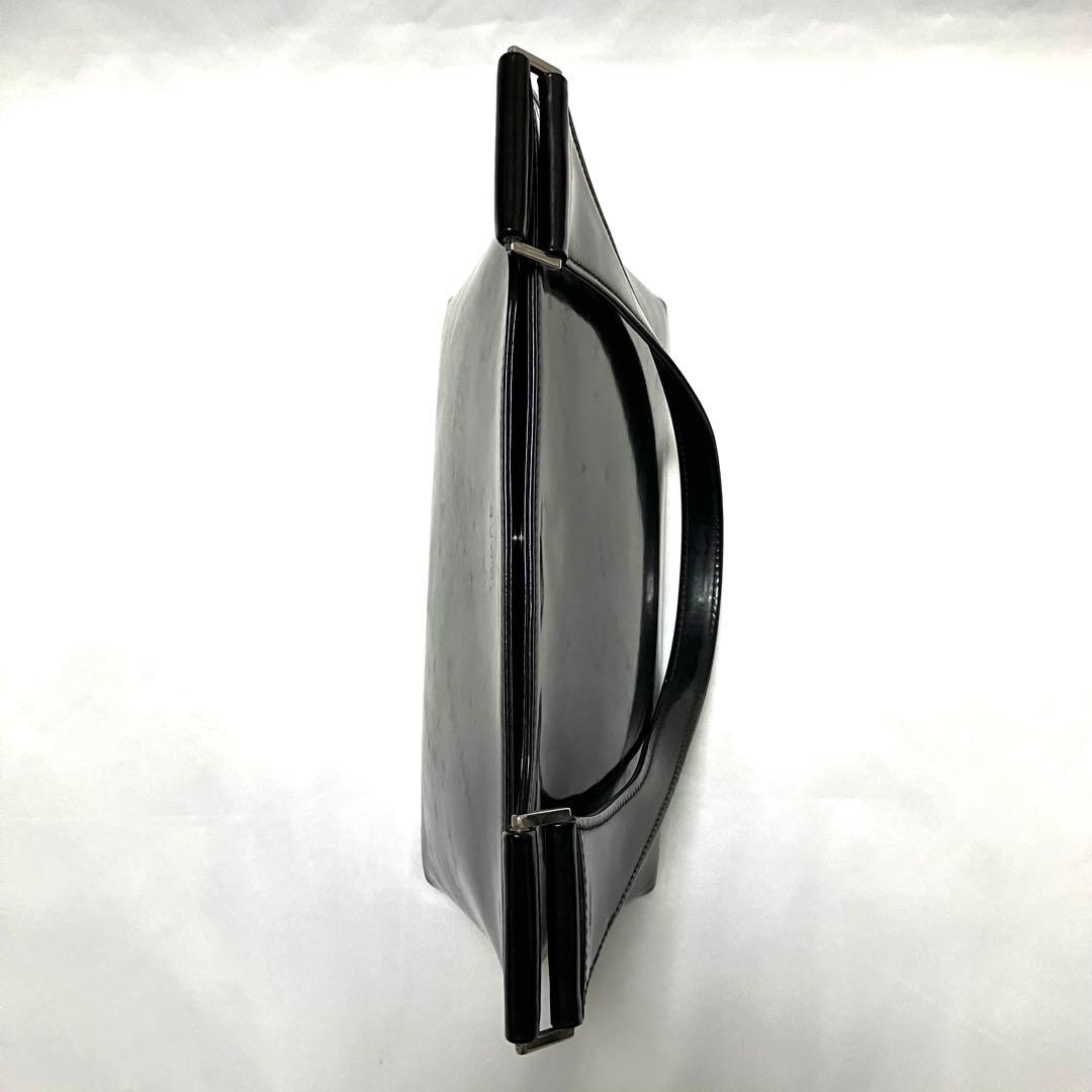 GUCCI グッチ ワンショルダー バッグ エナメル ブラック 黒 希少デザイン