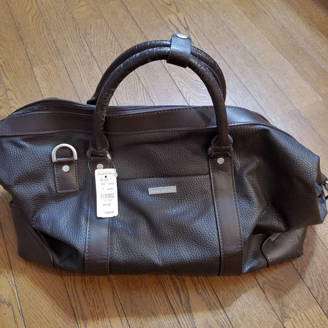 BROOKS BROTHERS ボストンバッグ ダークブラウン - メルカリ