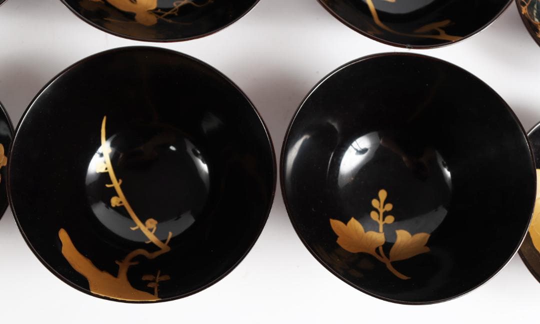 糸目 内梨地 螺鈿 花 図替 吸物椀 四客 蒔絵椀 懐石道具①