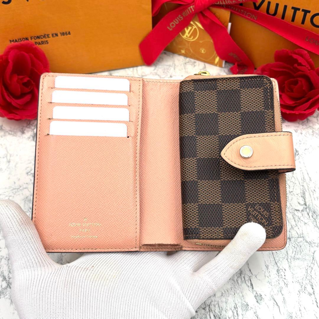 【極美品】 ルイヴィトン ダミエ ポルトフォイユ ジュリエット 折り財布