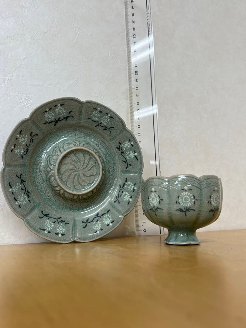 中国　朝鮮李朝高麗コップ　古美術　唐物コレクション韓国骨董アンティーク江戸　青磁