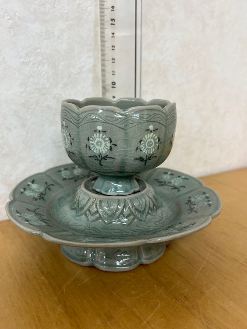 中国　朝鮮李朝高麗コップ　古美術　唐物コレクション韓国骨董アンティーク江戸　青磁