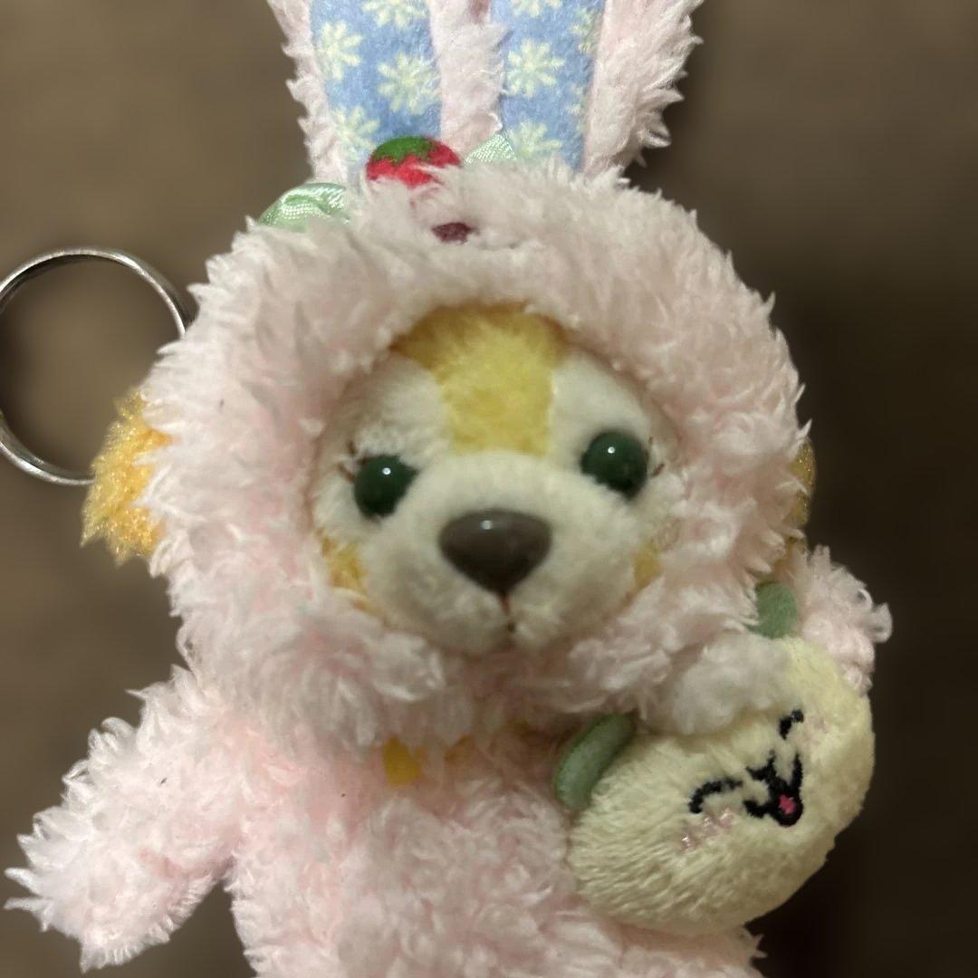 未使用 クッキーアン イースターうさぎコスチュームのぬいぐるみ キーホルダー付き