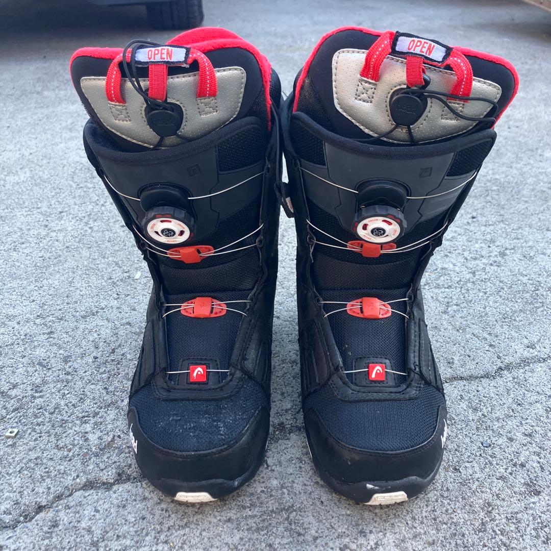 head ヘッド プレミアム BOAダイヤル式スノーボードブーツ 黒/赤26cm