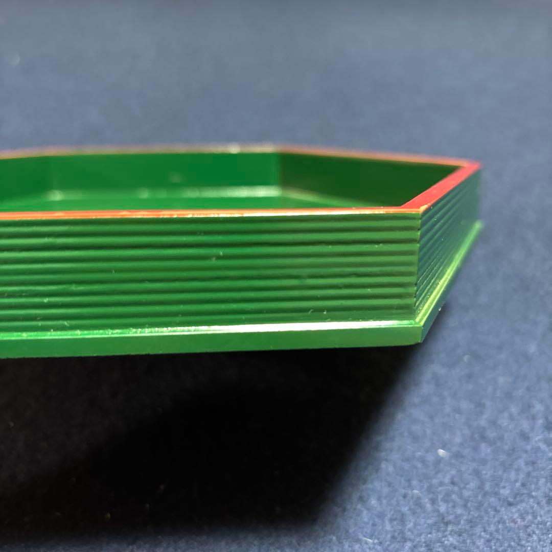 表千家家元祝い品　青漆爪紅六角盆　干菓子盆　哲工房製