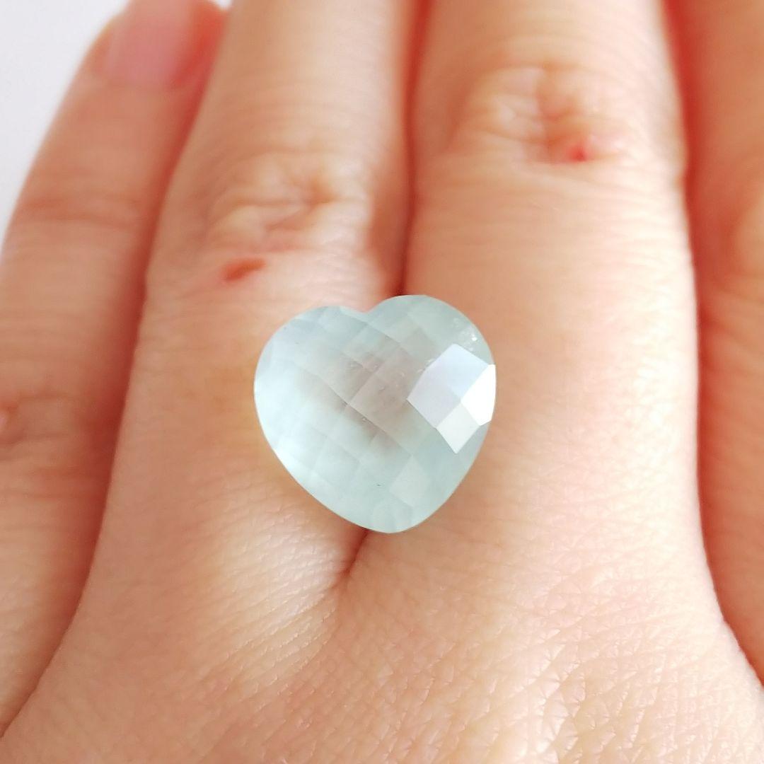 ミルキーアクアマリン ハートシェイプ♡ 5.76ct