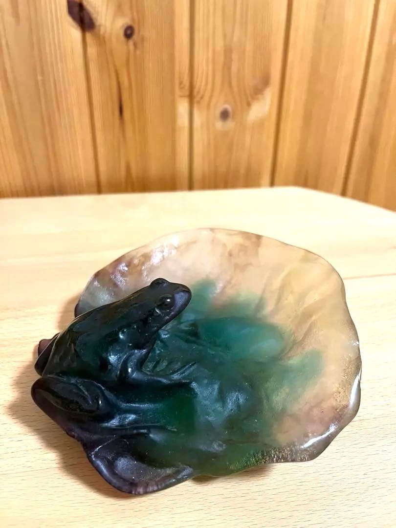 ドーム・ナンシー　ガラス　カエル ドーム フランス ナンシー 風水 水晶 置物 クリスタル ガラス カエル