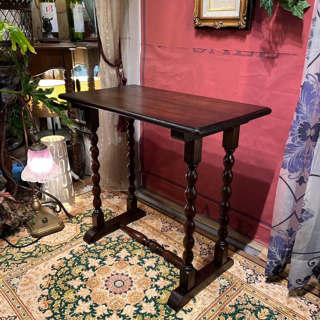 ヴィンテージ スピンドルレッグ サイドテーブル コンパクトテーブル 花台