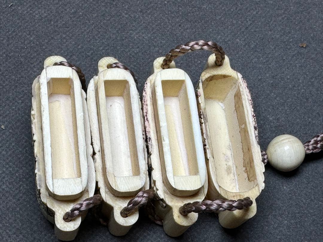 極上　印籠　根付　天然素材　置物　古美術品　 細密細工　骨董　アンティーク