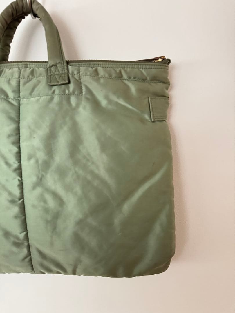 【希少】PORTER ポーター タンカー ブリーフケース セージグリーン バッグ