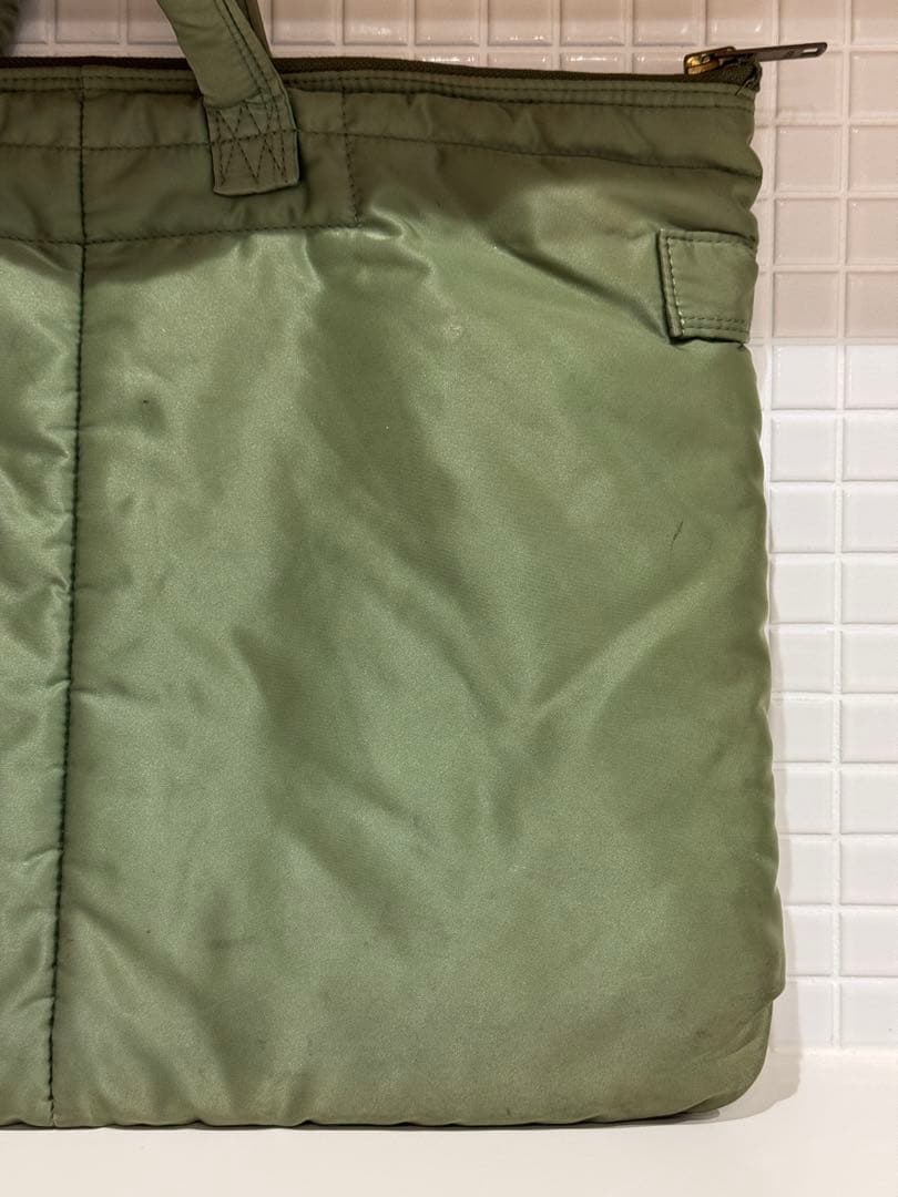 【希少】PORTER ポーター タンカー ブリーフケース セージグリーン バッグ