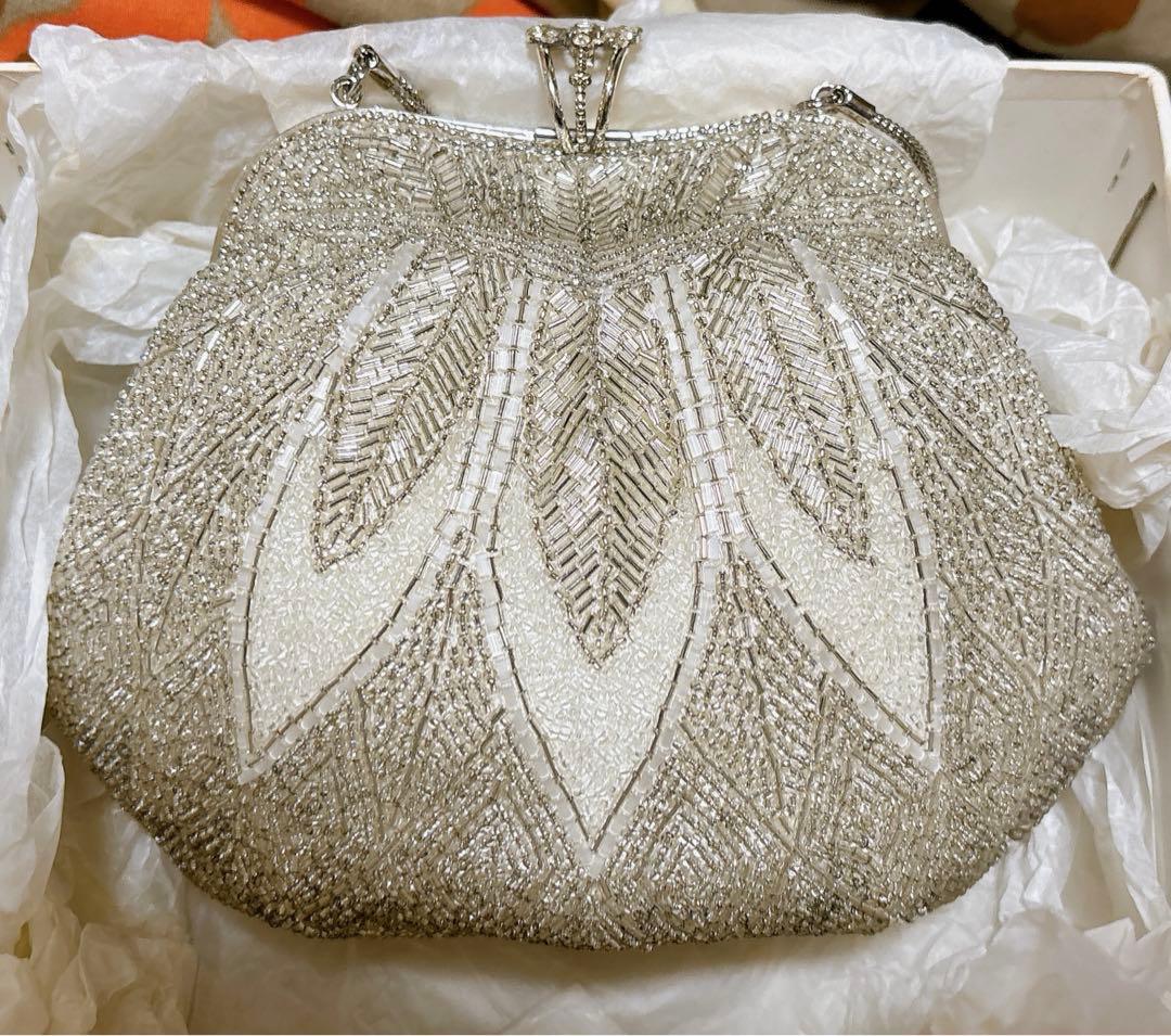 ビーズ刺繍バッグ アンティーク フォーマルバッグ