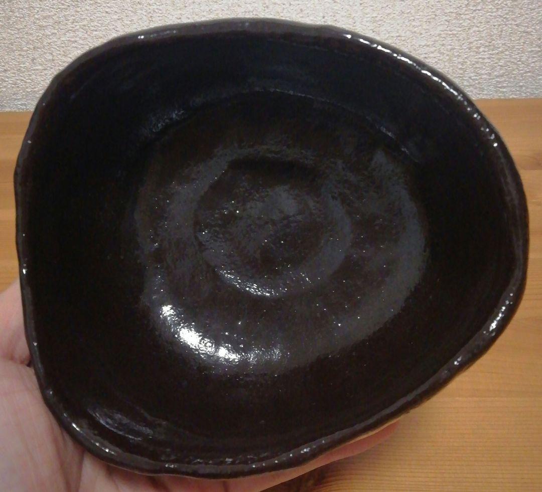 宗完書付 加藤石春作 黒織部写 銘『清楽』 茶碗 共箱