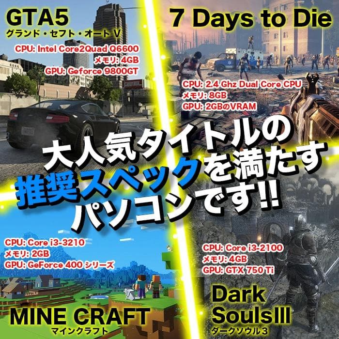 激安ゲーミングPCフルセット】i7 6700 GTX970 MS Office