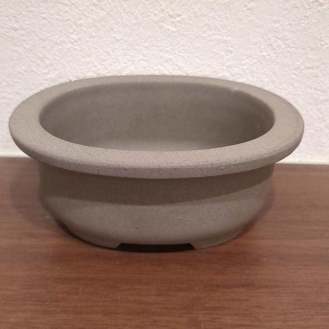 落款あり 作家もの風 盆栽鉢2点セット 重厚 和鉢 陶器