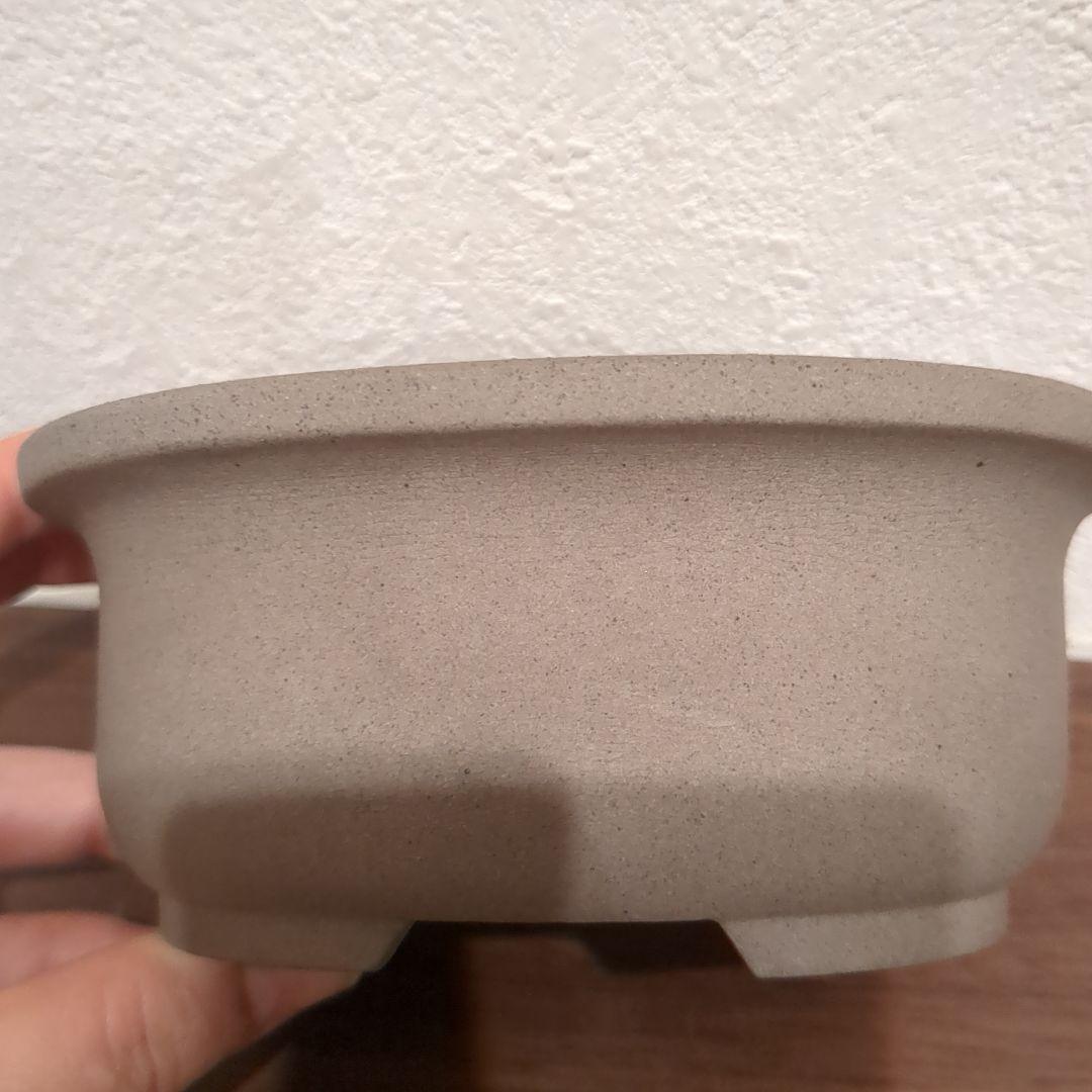 落款あり 作家もの風 盆栽鉢2点セット 重厚 和鉢 陶器