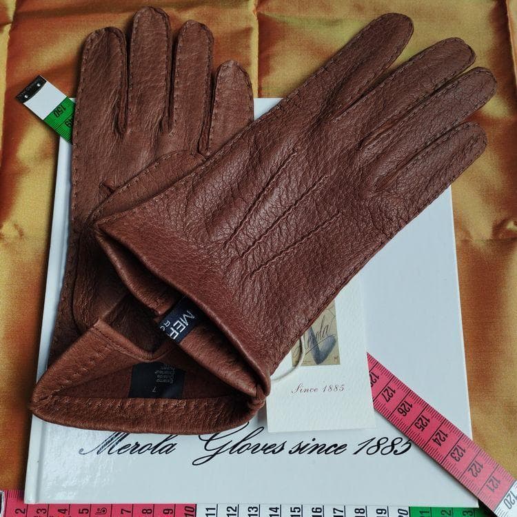メローラ ペッカリーテラコッタ ライニングなし グローブ 革手袋
