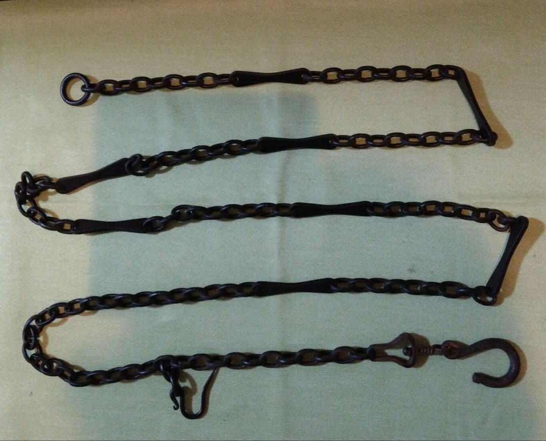 釜鎖 釣釜道具 茶道具