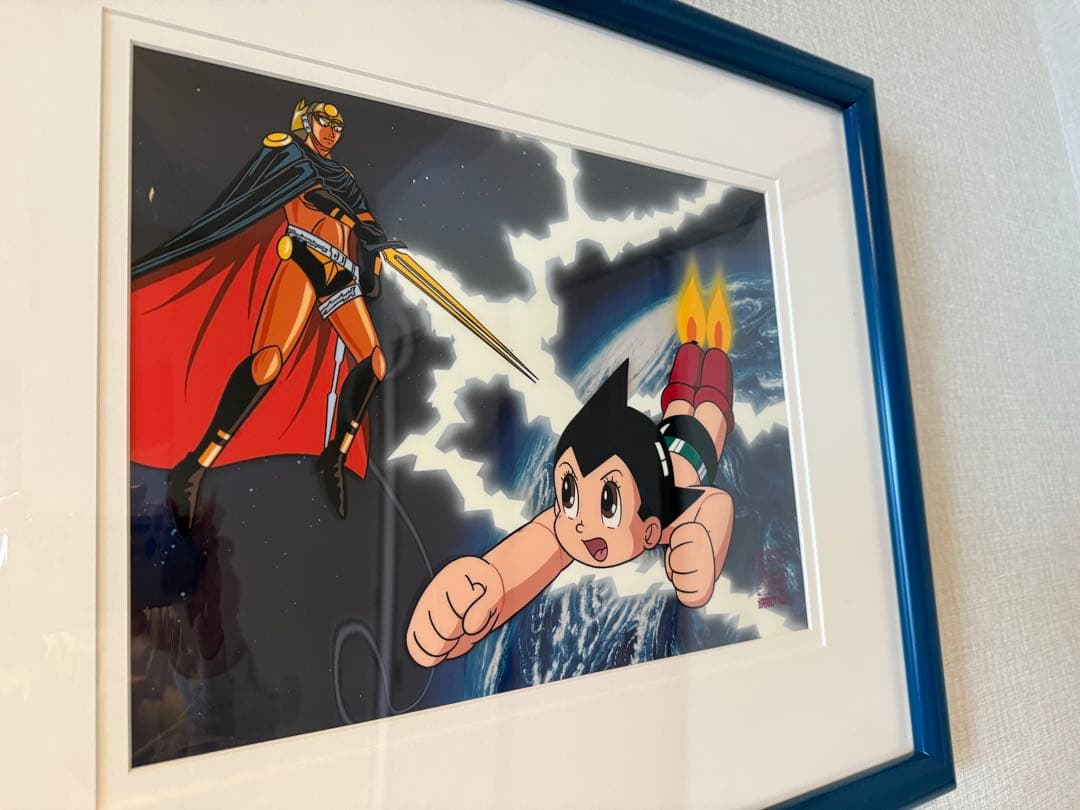 アトムのセル画 青いフレーム付き