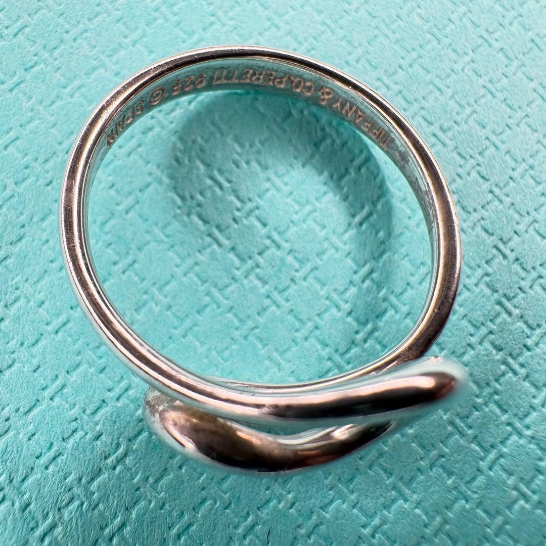 【美品】約11号 ティファニー Tiffanyオープンウェーブリング SV925