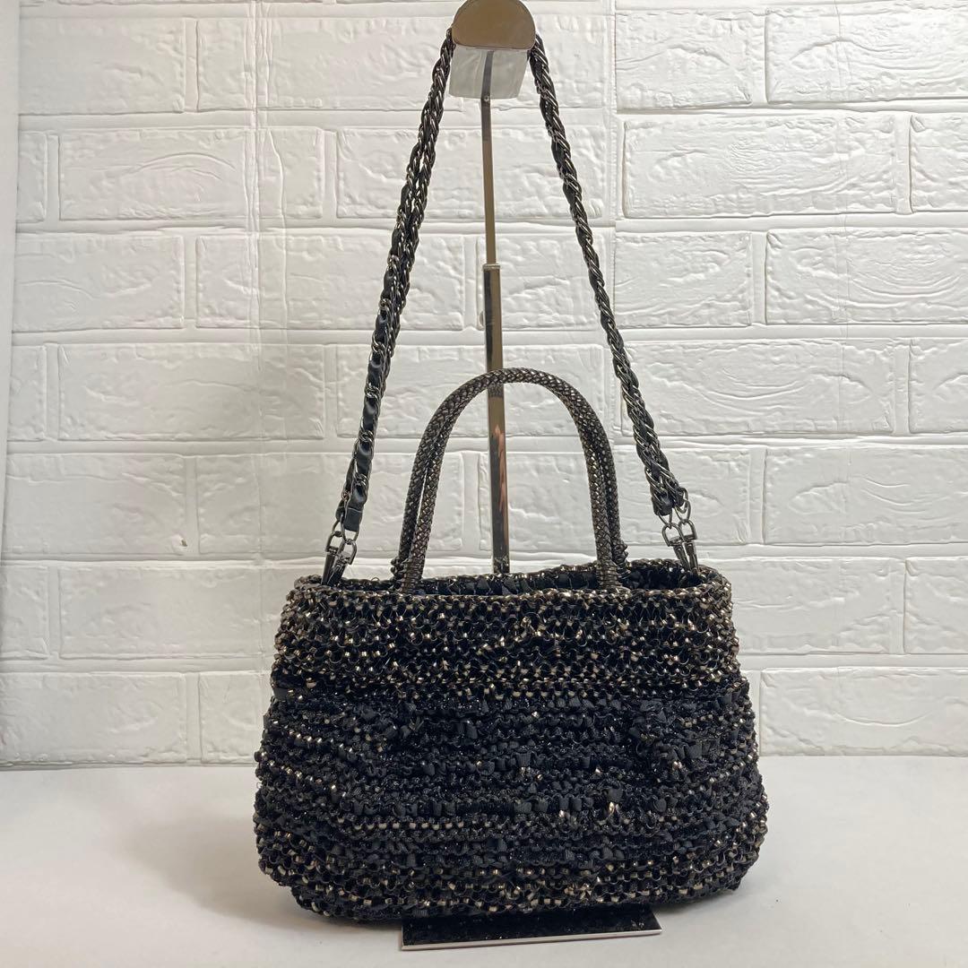 【美品】ANTEPRIMA グリッター ワイヤー　ミニショルダーバッグ4way