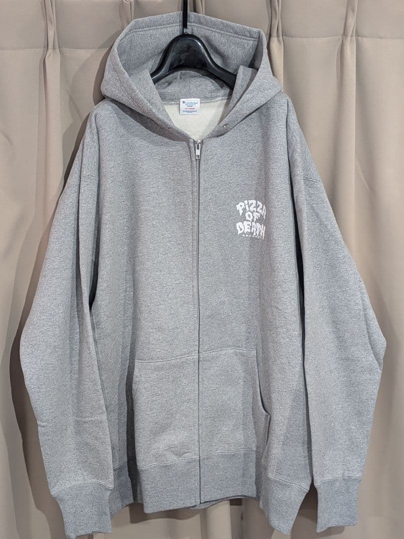 美品 PIZZA OF DEATH ピザオブデス ジップパーカー XXL グレー