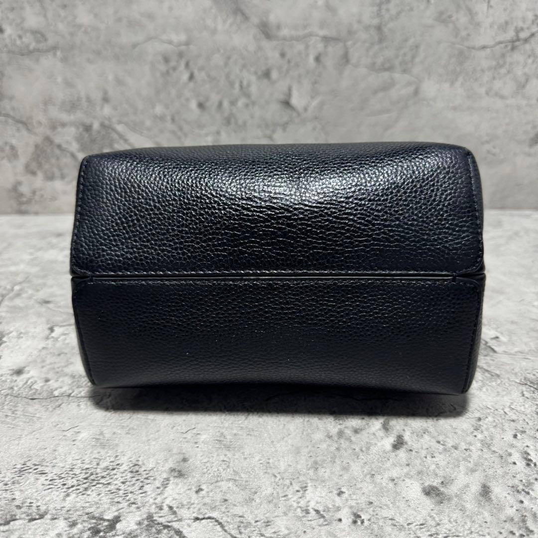 良品 コーチ レザー 2way ショルダーバッグ ウィロウ ターンロック 黒