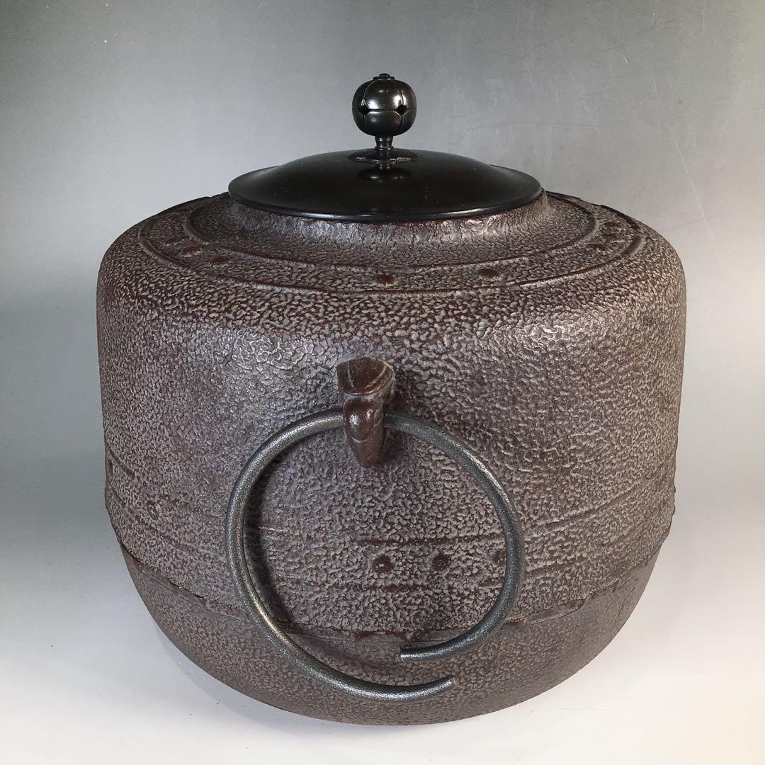 Ｎ９６２　茶釜　『人間国宝　高橋敬典造』『万代屋釜』　共箱　茶道具