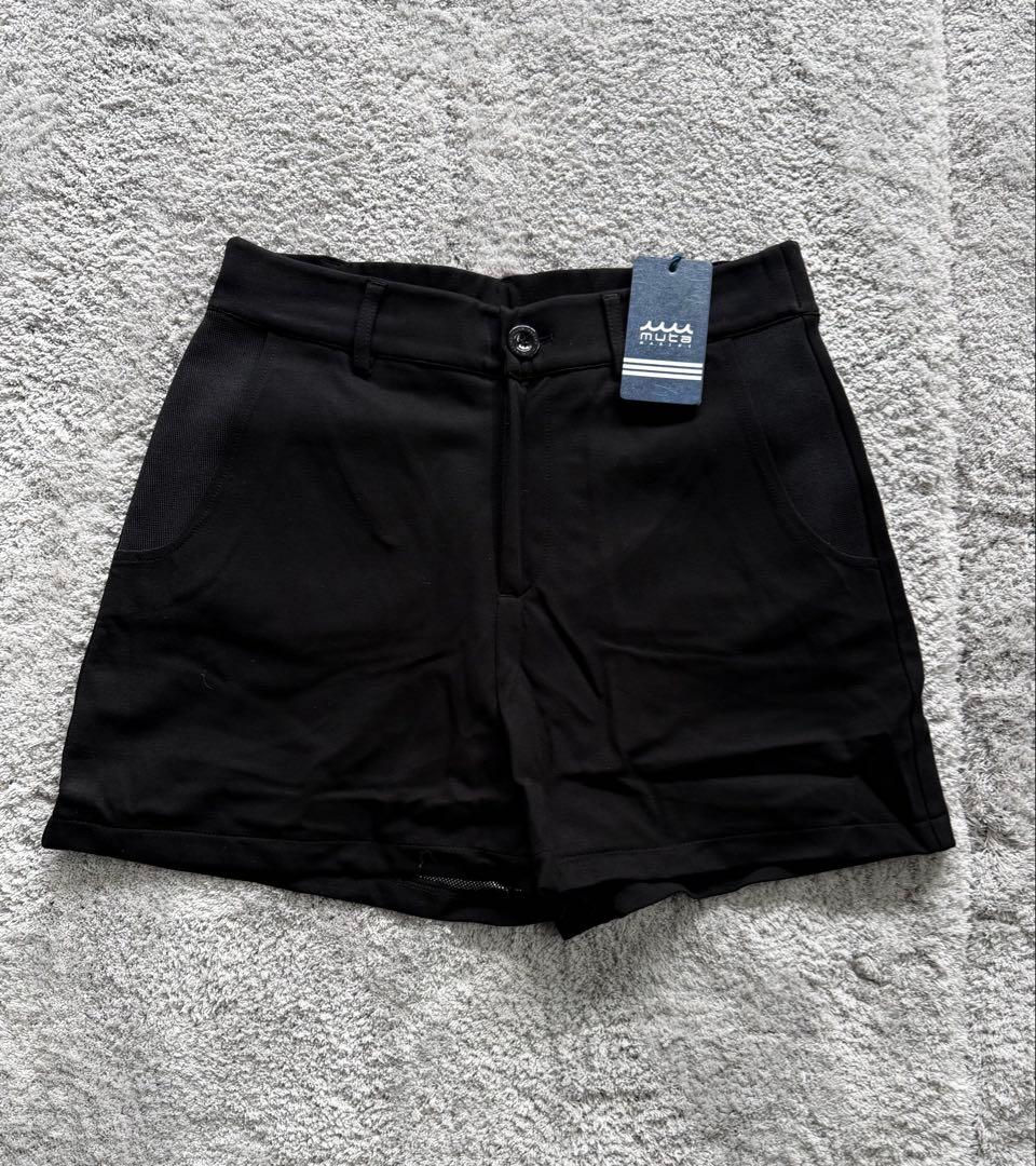 【新品】mutaファーポケットホットパンツ　ブラック　レディースＭ