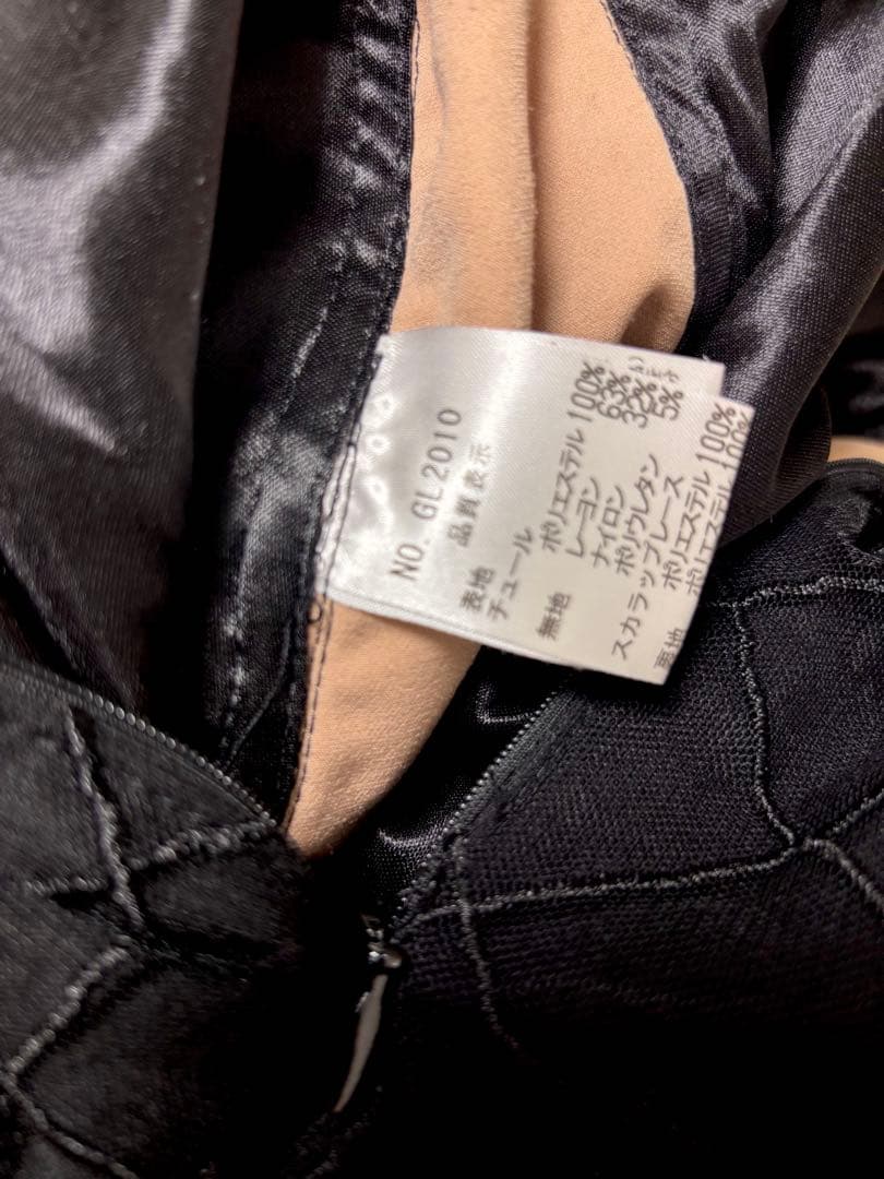 ROBE de FLEURS Glossy ブラック キャバドレス　ビジュー