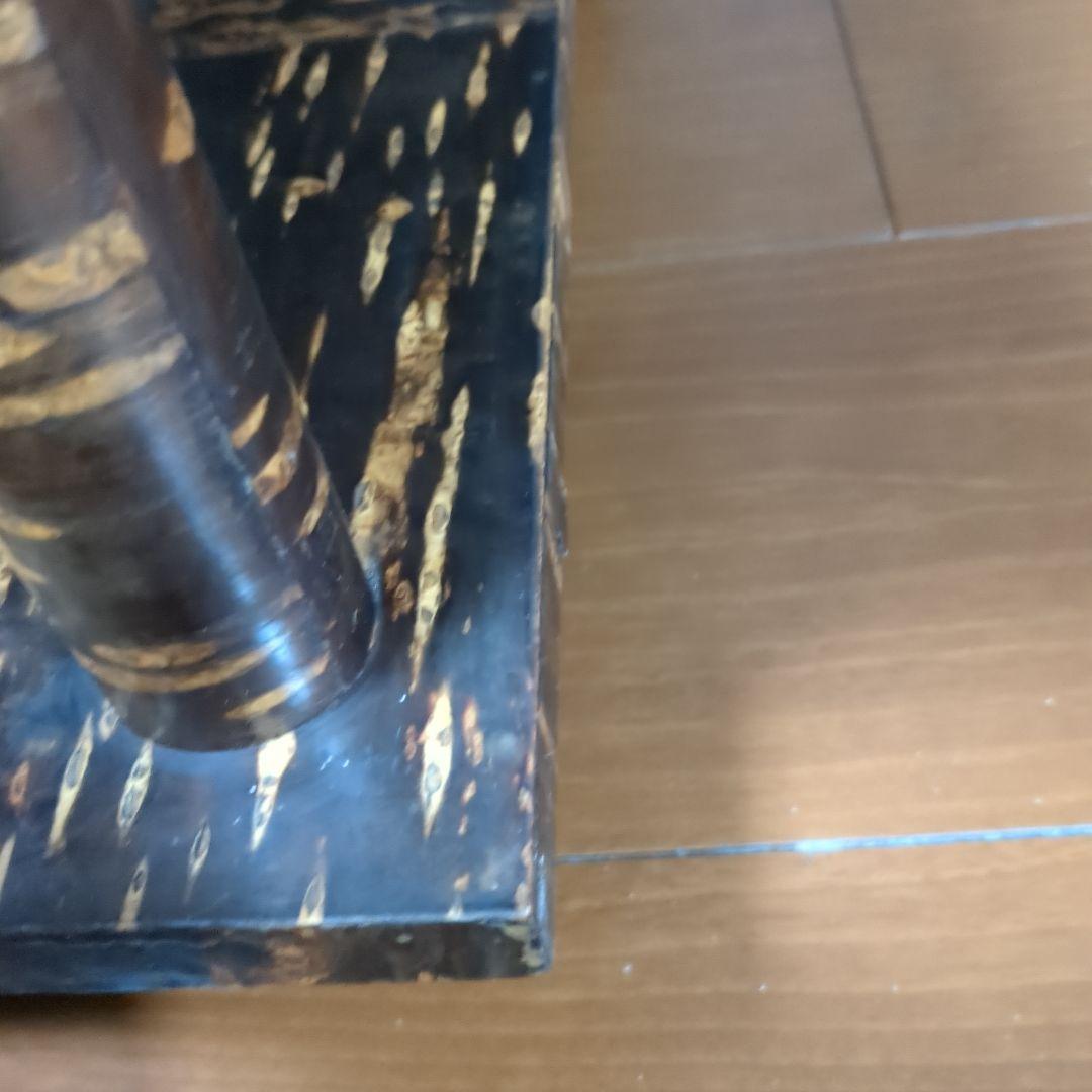 樺細工キャスター付きポットワゴン茶道具飾り棚ラック桜伝統工芸レトロ