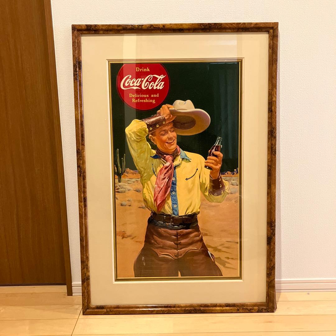 コカコーラ　アンティークポスター 楽天市場】コカ・コーラ 特大サイズ・ヴィンテージポスター （ウッド